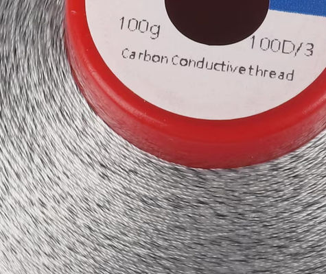 100D/3 Fibra di carbonio Filtro antistatico Filato conduttivo Filato contorto cucitura