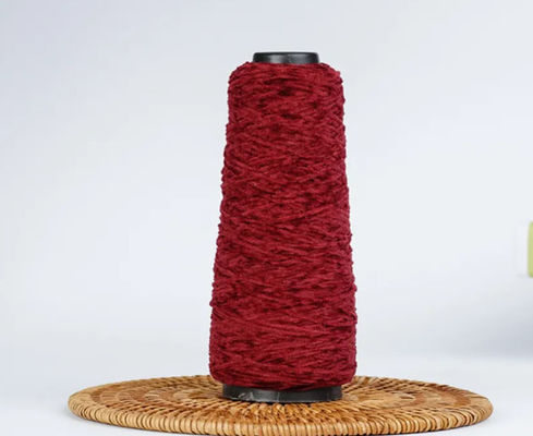 Moda Popolare Filati di chenille rosso massiccio colorato per la maglieria