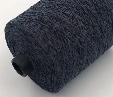 Fabbricazione a partire da filati di cotone 100% chenille colorati, di tipo testurizzato, da 1/6NM a 1,2NM
