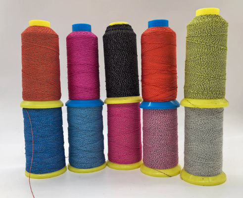 100% poliestere colore arcobaleno doppio lato filato riflettente per la maglieria lavaggio Durabilità 0,25 mm 0,5 mm 1 mm